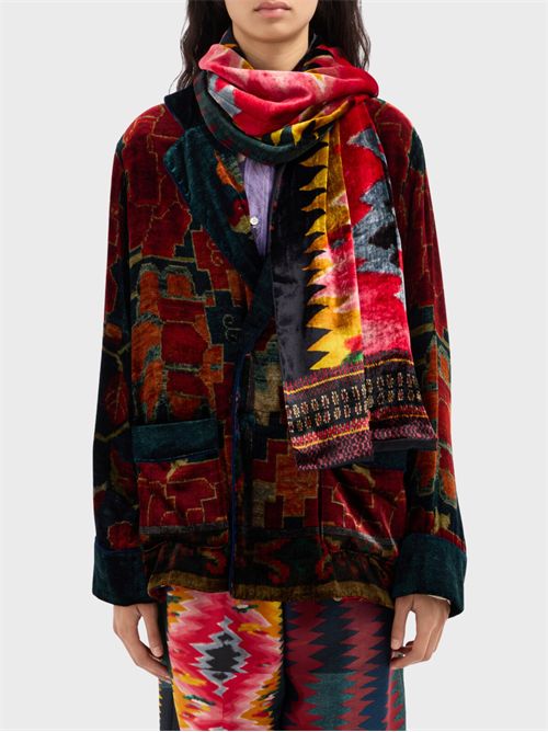 Viscose and silk scarf with zigzag motif PIERRE-LOUIS MASCIA | 065X200519071